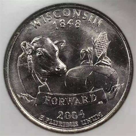 2004-D State Quarter NGC MS-65 WISCONSIN EXTRA LEAF LOW - Old Pueblo Coin