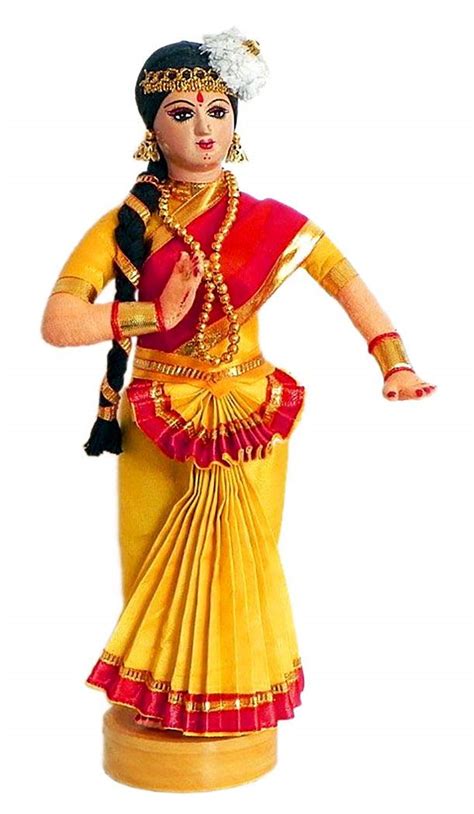 DollsofIndia Mohini Attam Dancer - Unframed Yellow with Red Photo Print ...