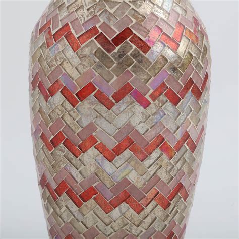 Buy Mabel Decor Glass Zig-Zag Mosaic Vase from Home Centre at just INR ...