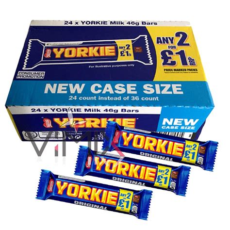 Buy Full Box of Nestle YORKIE Milk Chocolate 24 x 46 g (New CASE Size ...