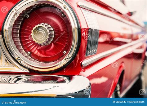 Classic car tail lights stock image. Image of automobile - 66263547
