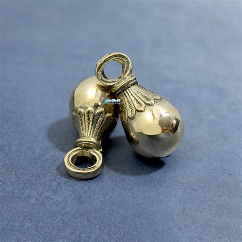 6 Royal Brass Jingle Sleigh Bells, Traditional Indian Chariot Bells in
