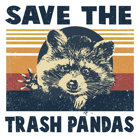 Vintage Save The Trash Pandas Svg, Save The Trash Pandas Svg | Inspire Uplift