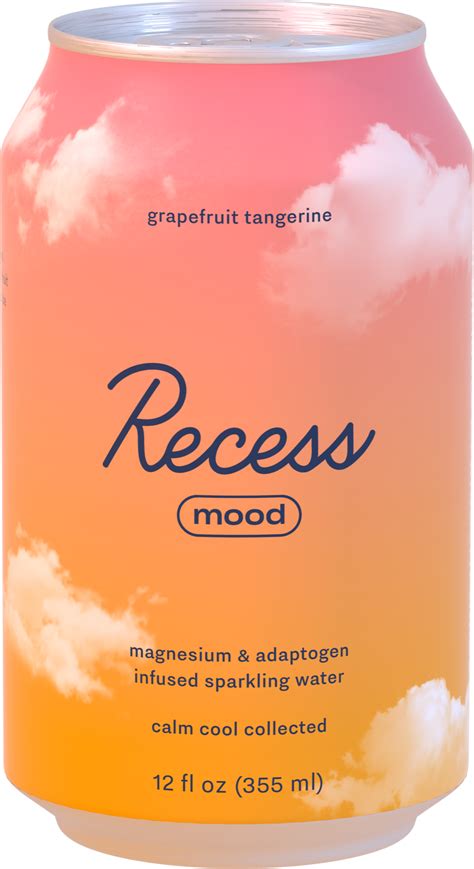Recess Mood Magnesium Supplement Sparkling Water, Grapefruit Tangerine – Oasis Snacks