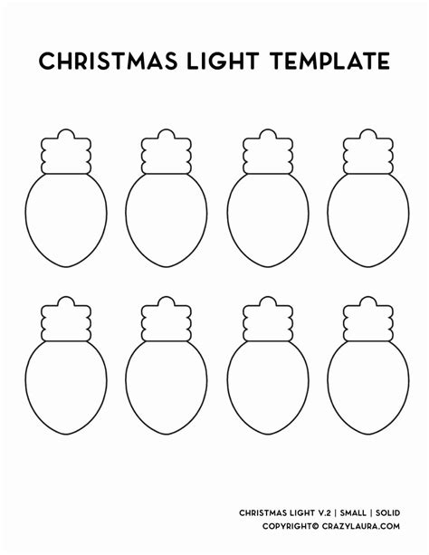 Christmas Light Bulb Template Printable | FREE Printable HQ