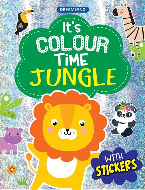 Dreamland Publications Jungle- It's Colour Time With Stickers – The Mom ...