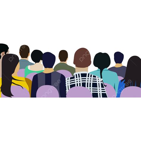 Audiens Pada Pertemuan Vektor, Penonton, Pertemuan, Orang Orang PNG dan ...