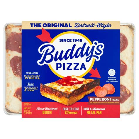 Buddy's, Detroit-Style Pepperoni Pizza, Frozen, 31.5 oz - Walmart.com