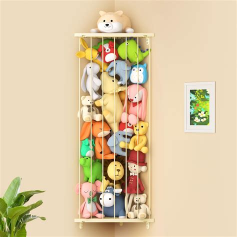 Amazon.com : Corner Stuffed Animal Storage Toy Organizer - Kids Room ...