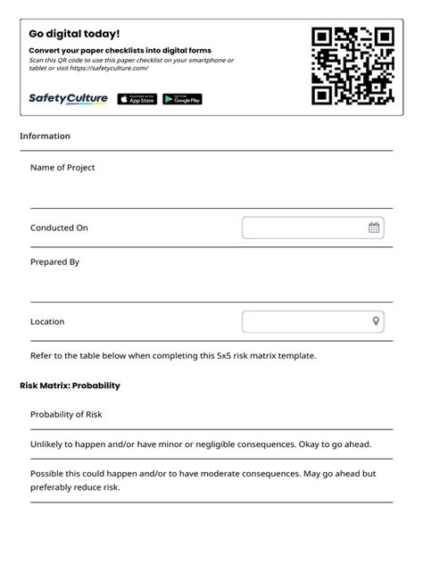 Image result for Risk Classification Table