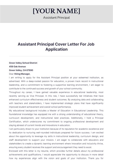 Assistant Principal Cover