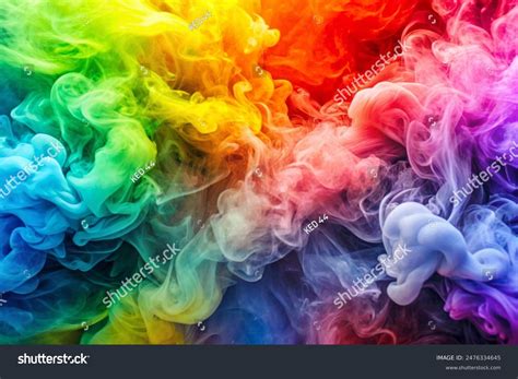 Paint Splash Colore Smoke Water Absrtact Stock Photo 2476334645 ...