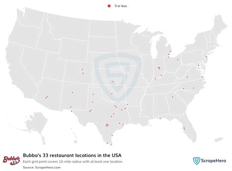 List of all Bubba's 33 restaurant locations in the USA - ScrapeHero ...