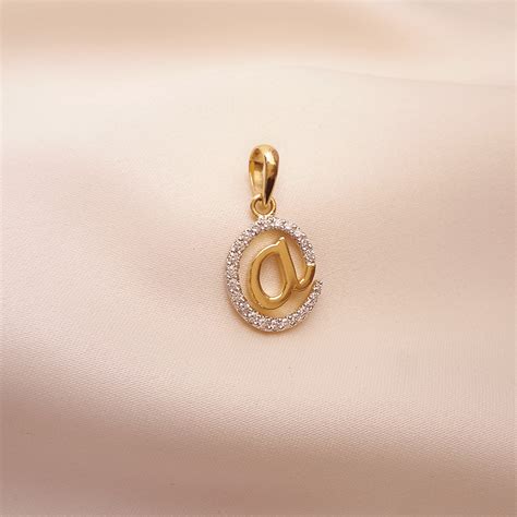 Buy A Alluring Diamond Letter Pendant 18 KT yellow gold (2.13 gm ...