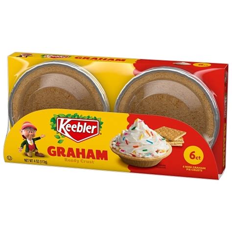 Keebler Crusts Graham Cracker Mini Pie Crust 6CT, 4 Ounce, 12 Per Case