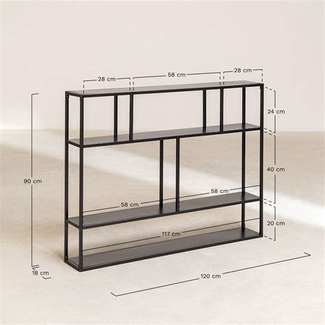 Modular Metal Wall Shelving Unit Thura(120 cm) - SKLUM