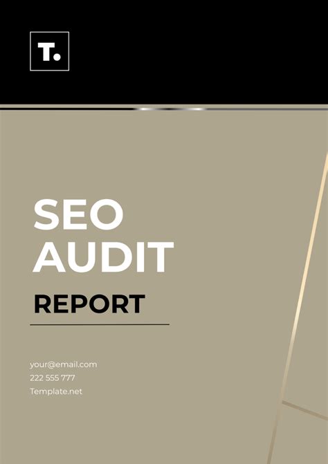 SEO Audit Report Template - Edit Online & Download Example | Template.net