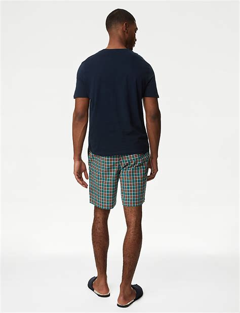 Buy Pure Cotton Checked Pyjama Set at Marks & Spencer