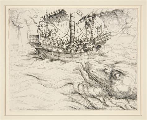 Jonah Swallowed by the Whale by Augustin Hirschvogel