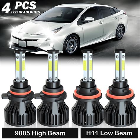 For Toyota Prius 2010 2011 2012 2013 2014 2015 LED Headlight Bulbs Kit ...