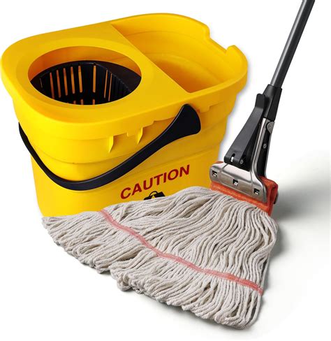 Amazon.com: CLEANHOME Industrial Mop and Bucket with Wringer Set Heavy ...