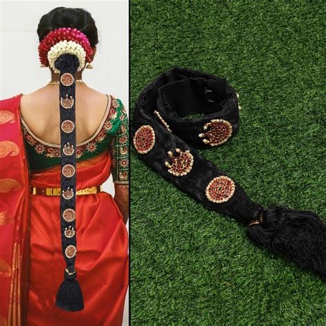 VAMA FASHIONS Traditional Pula Poola Jada Billalu Hair Choti Ornaments ...