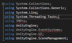 Unity Error Code Cs0234 的图像结果