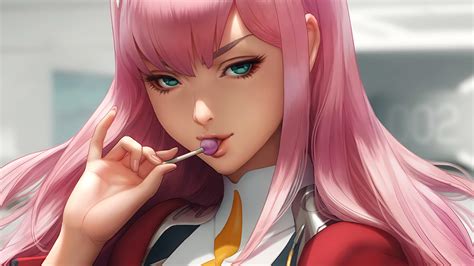 wallpaper 4k zero two