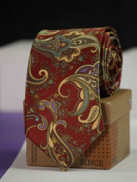 Maroon Paisley Printed Necktie
