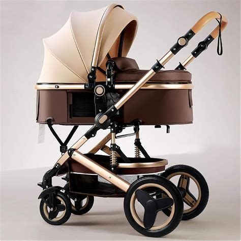 Baby Stroller 2-in-1 Convertible Sleeping Strollers Portable Foldable ...