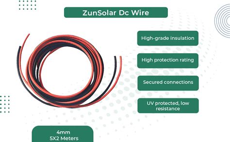 ZunSolar Dc Wire 4mm (Solar) 5X2 Meters : Amazon.in: Garden & Outdoors
