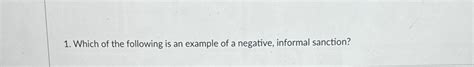 Image result for Informal Negative Sanctions