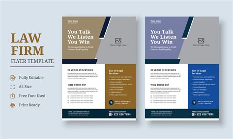 Law Firm Flyer Template, Law Firm and Legal Services Flyer, Law Firm ...