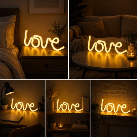Love Neon Sign Board | Custom Neon Light Signs Romantic Decor