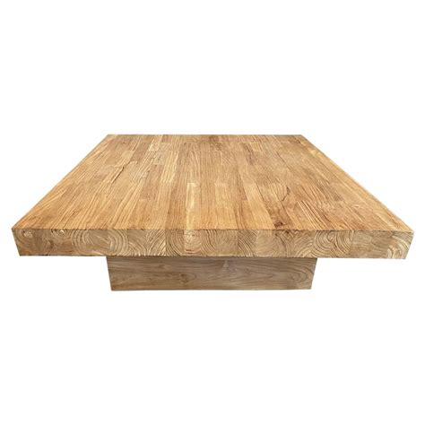 Andrianna Shamaris Reclaimed Square Natural Teak Wood Coffee Table For ...