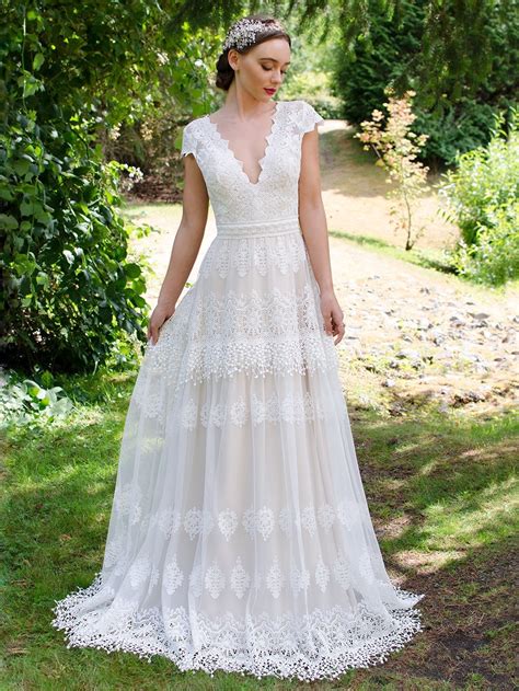 Cap Sleeves Wedding Dress Lace at Claude Harrod blog