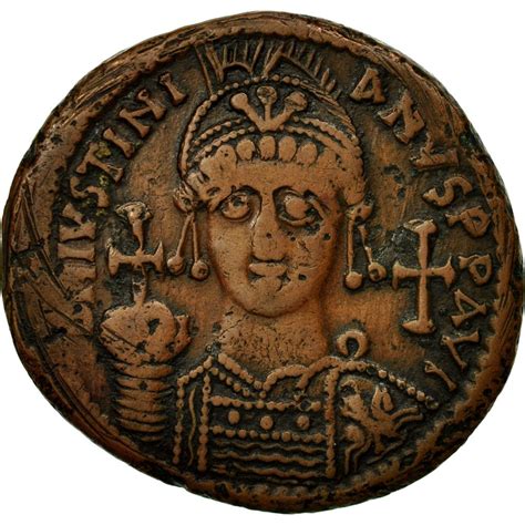 #493558 Monnaie, Justinien I, Follis, RY 13 (AD 539/40), Antioche, TTB+ ...