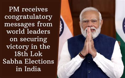 PM receives congratulatory messages from world leaders on securing ...