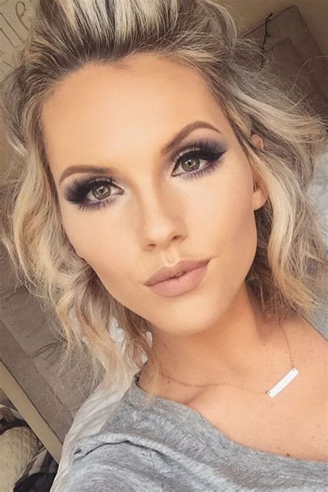bridesmaid makeup purple