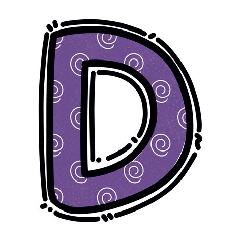 D alphabet letter png, purple color cute design 16716864 PNG
