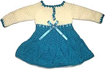 CutiePie Collections Baby Girl's Handmade Woollen Sweater Frock (hand ...