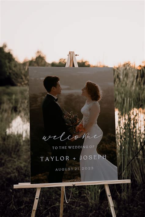 Welcome wedding sign with picture etsy – Artofit