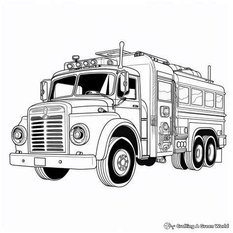 Fire Truck Coloring Page Printable Pdf - Free Math Worksheet Printable