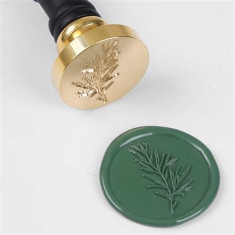 UNIQOOO Rosemary Botanical Twig Green Plants Wax Seal Stamp for Wedding ...
