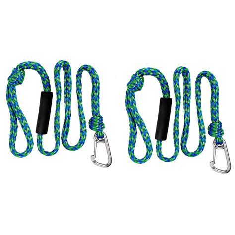 Seamander 2Pcs 1/2" 2200lbs 7ft&14ft Tow Ropes PWC Dock Lines 10" Loop ...
