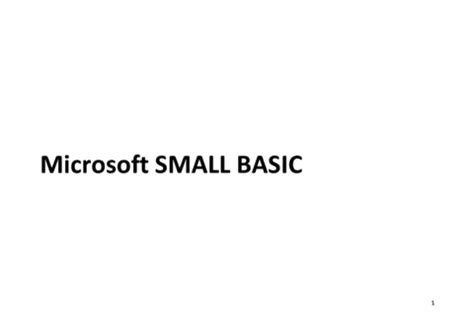 Image result for Small Basic Tutorial PDF
