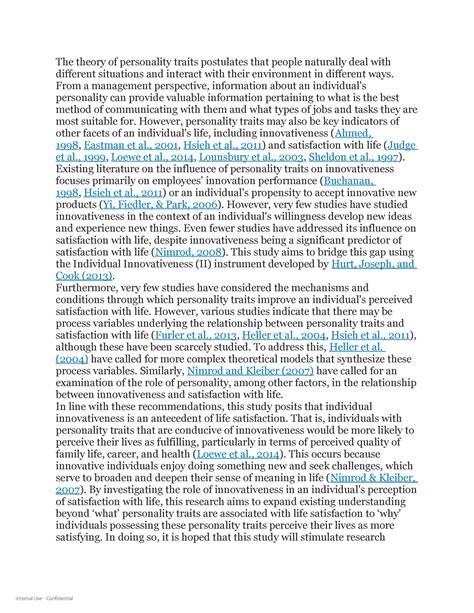 Assgnmt 1 - na nana na na na an a - The theory of personality traits ...