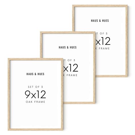 HAUS AND HUES Set of 3 9x12 Picture Frame - 9x12 Frame Wooden Picture ...