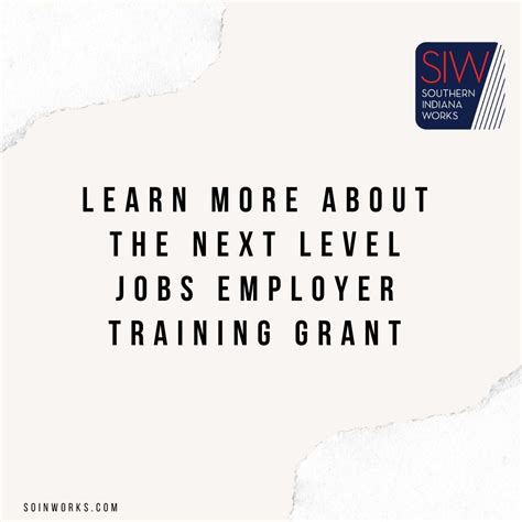 Southern Indiana Works on LinkedIn: Employers can apply for a Next Level Jobs Employer Training ...