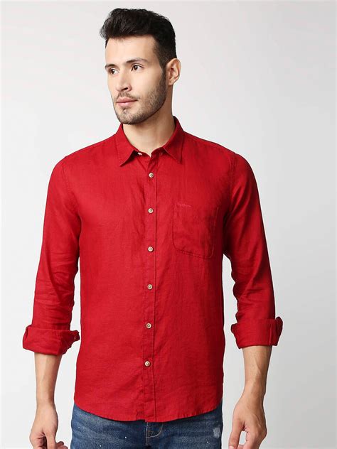 Buy Pepe Jeans Men Red Casual Shirt - Shirts for Men 19704406 | Myntra